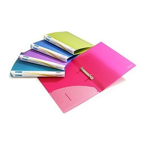 RAPESCO® Ringbücher 2-Ringe grün, blau, pink, violett, hellblau 3,7 cm DIN A4, 10 St.