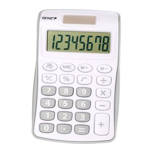 GENIE 120 S Taschenrechner weiß/silber-grau
