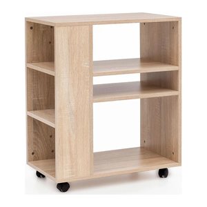 WOHNLING Bürowagen eiche 4 Ebenen 60,0 x 35,0 x 75,0 cm