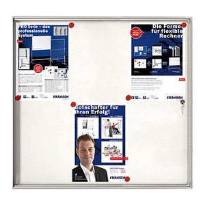 FRANKEN Schaukasten X-tra!Line  silber 6x DIN A4 68,0 x 3,0 x 73,0 cm, 1 St.