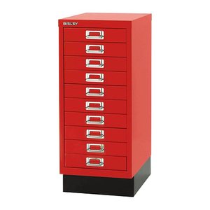 BISLEY MultiDrawer™ L2910S Schubladenschrank kardinalrot 10 Schubladen 27,8 x 38,0 x 67,0 cm, 1 St.
