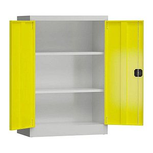ClassiX Stahlschrank X-530326 zinkgelb, lichtgrau 2 Fachböden 92,0 x 42,0 x 120,0 cm, aufgebaut, 1 St.