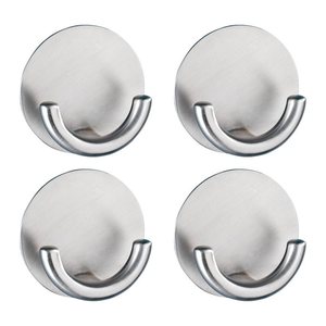WENKO Garderobenhaken Rondo mit 4 Haken silber, 4 St.