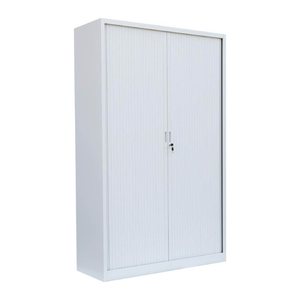 LÜLLMANN Schiebetürenschrank, 555167 signalweiß 4 Fachböden 120,0 x 45,7 x 195,0 cm