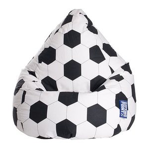 SITTING POINT BeanBag Fussball XL Sitzsack schwarz, weiß