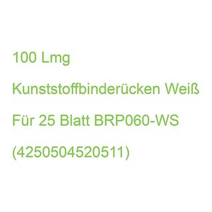 LMG Kunststoffbinderücken weiß für 25 Blatt, 100 St.