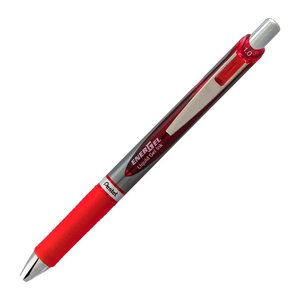 Pentel EnerGel BL80-BX Gelschreiber rot/silber 0,5 mm, Schreibfarbe: rot, 1 St.