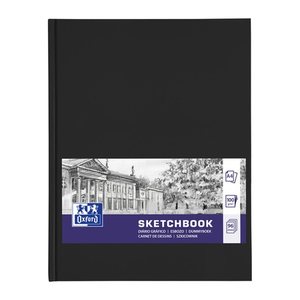 OXFORD Skizzenbuch Sketchbook DIN A4 blanko, schwarz Hardcover 96 Seiten, 1 St.