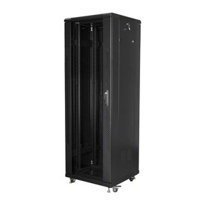 LANBERG 19" 37U 600x600 freist. Glastür (FlatPack) sw (Speditionsversand)