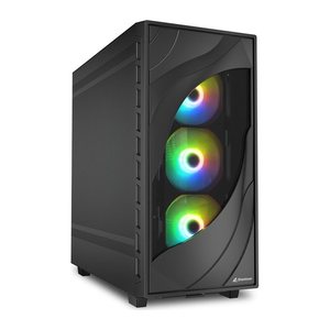 Sharkoon Gehäuse Rebel C80M RGB ATX 1xMetall schwa