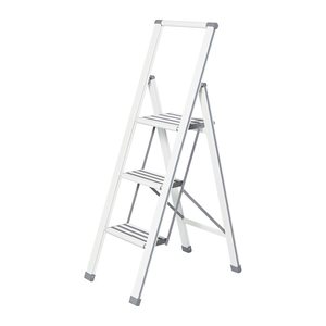 WENKO Klapptritt silber 3 Stufen, H: 119,0 cm