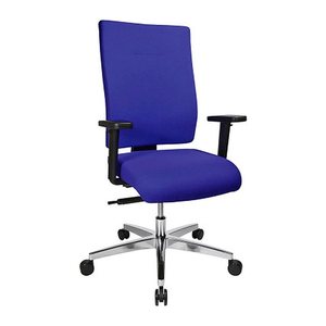 Topstar Bürostuhl Profi Star 15 High, PS49H T38Q Stoff blau, Gestell alu