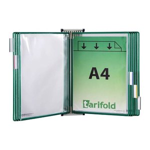tarifold Wand-Sichttafelsystem 414105 DIN A4 grün mit 10 St. Sichttafeln, 1 St.