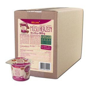 HELLMA Müsli-Herzen Cranberry Müsli 30x 30,0 g, 30 St.