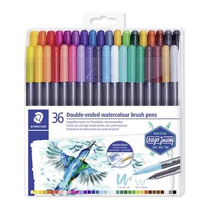 STAEDTLER 3001 Brush-Pens farbsortiert, 36 St.