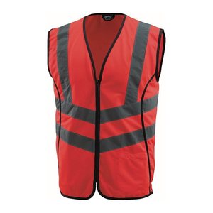 MASCOT® unisex Warnweste Wingate  rot Größe XL