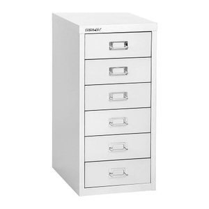 BISLEY MultiDrawer™ L296 Schubladenschrank verkehrsweiß 6 Schubladen 27,8 x 38,0 x 59,0 cm, 1 St.