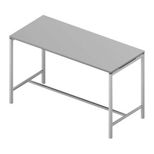 Quadrifoglio Stehtisch Creo grau rechteckig, 4-Fuß-Gestell weiß, 180,0 x 80,0 x 107,0 cm