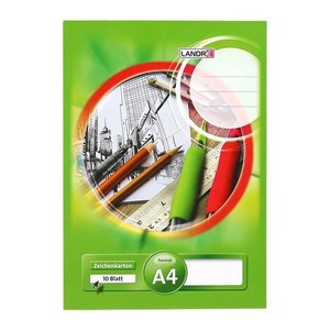 herlitz Zeichenblock DIN A4 190 g/qm, 10 Blatt, 1 St.