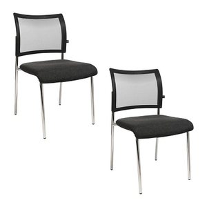 Topstar Besucherstühle Visit 10 Net NV290 G220 anthrazit, schwarz Stoff, 2 St.