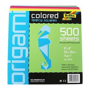 folia Faltblätter Origami mehrfarbig 500 Blatt