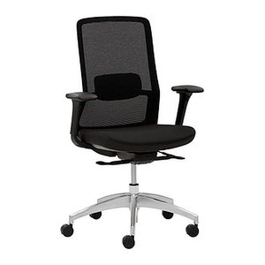Mayer Bürostuhl, 2482 Stoff schwarz, Gestell alu
