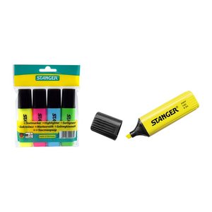 STANGER Textmarker farbsortiert, 4 St.