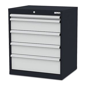 Simplaflex® Systemeinrichter C-Line Schubladenschrank anthrazit 5 Schubladen 70,0 x 57,5 x 82,0 cm, 1 St.