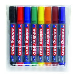 edding 360 Whiteboard-Marker farbsortiert 1,5 - 3,0 mm, 8 St.
