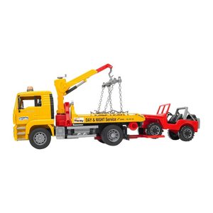 bruder MAN TGA Abschlepp-LKW mit Geländewagen 2750 Spielzeugauto
