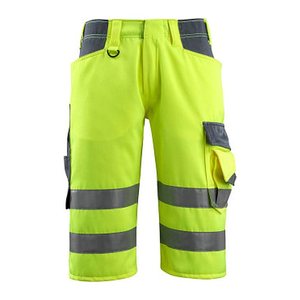 MASCOT® unisex Warnschutzhose kurz Luton  gelb, schwarzblau Größe 58