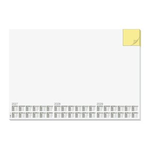SIGEL Schreibtischunterlage Memo 2027/2028/2029 weiß Papier 59,5 x 41,0 cm, 30 Blatt
