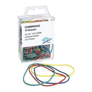 WEDO Gummiringe sortiert in Farbe und Größe in SB-Dose