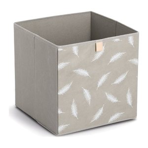 Zeller Feather Aufbewahrungsbox taupe 32,0 x 32,0 x 32,0 cm, 1 St.