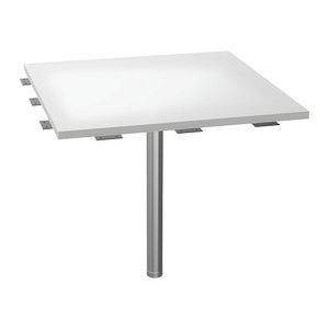 Verkettungsplatte Quadrat & Abgerundet - Schreibtisch Erweiterung (Platte Grau)
