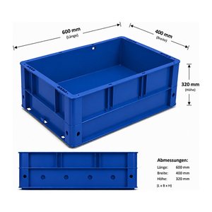 SCHULTE Eurobox blau 40,0 x 60,0 x 32,0 cm, 1 St.