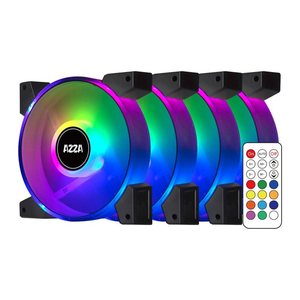 AZZA Lüfter Hurricane II ARGB 120mm 4er Set Fernbedienung