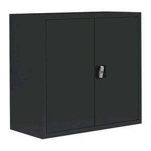 LÜLLMANN Stahlschrank 530309 tiefschwarz 1 Fachboden 80,0 x 38,3 x 75,0 cm, aufgebaut, 1 St.