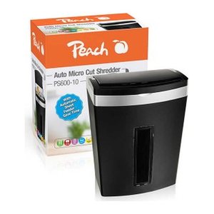 Peach Aktenvernichter Auto Mikro Cut PS600-10 20L schwarz