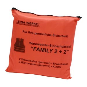 LEINA-WERKE unisex Warnwesten FAMILY 2+2 orange Einheitsgröße