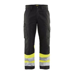 BLAKLÄDER® unisex Warnschutzhose 1564 schwarz, gelb Größe 44