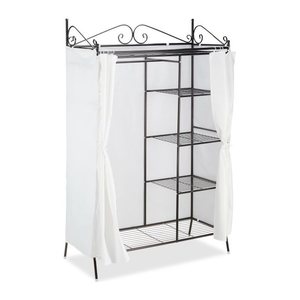 relaxdays Kleiderständer COUNTRY schwarz Metall 105,0 x 172,0 cm, 1 St.