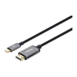 MANHATTAN 4K@60Hz USB-C auf HDMI-Kabel Stecker/Stecker 1m