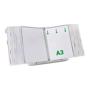tarifold Sichttafelsystem 433402 DIN A3 weiß mit 40 St. Sichttafeln, 1 St.