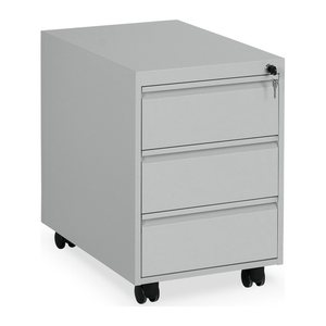 Rollcontainer aus Stahl – Lichtgrau