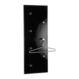 HAKU Möbel Wandgarderobe 42590 schwarz Holz 7 Haken 80,0 x 30,0 cm, 1 St.