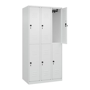 CP Spind Classic Plus verkehrsweiß 080300-30 S10012, 6 Schließfächer 90,0 x 50,0 x 185,0 cm