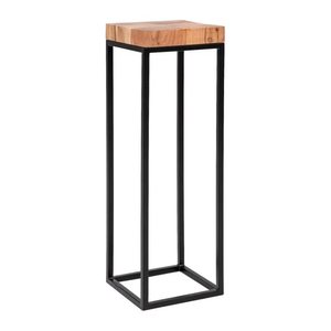 WOHNLING Beistelltisch quadratisch Massivholz akazie 30,0 x 30,0 x 97,0 cm, 1 St.