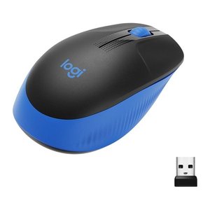 Logitech M190 Maus kabellos schwarz, blau