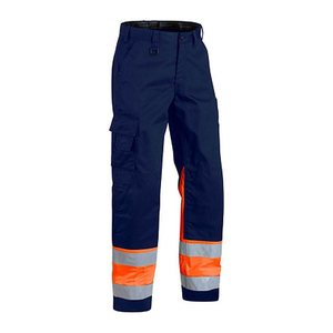 BLAKLÄDER® unisex Warnschutzhose 1564 marine, orange Größe 31